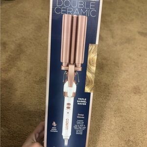 Conair Double Ceramic Triple Barrel Waver - Rose Gold
